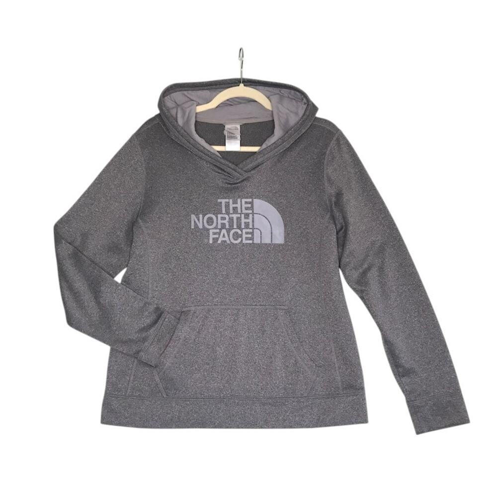 THE NORTH FACE Half Dome Pullover Hoodie Women L Gray Outdoor Travel Camping